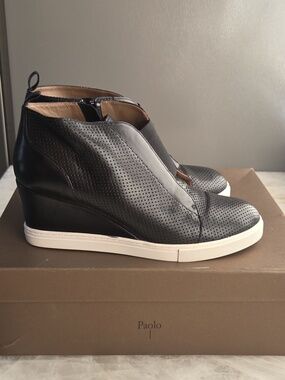 Platform Leather Ankle Shoes By Paolo